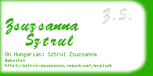 zsuzsanna sztrul business card